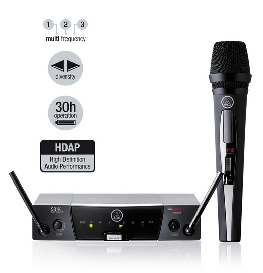 AKG WMS 40 Pro Flexx Handheld Wireless Mic AKG WMS 40 Pro Flexx Handheld Wireless Mic